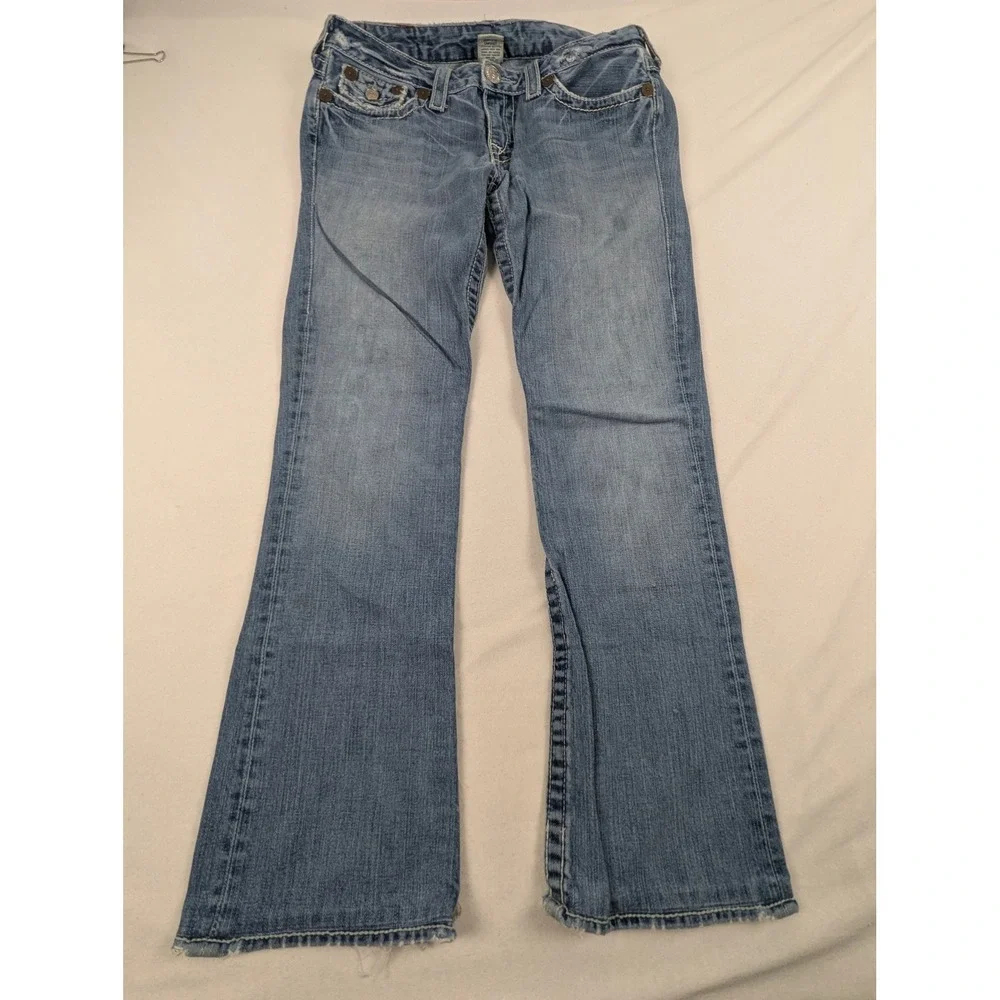 True Religion Billy Big T Mens Blue Bootcut Jeans Size 31 Made in USA